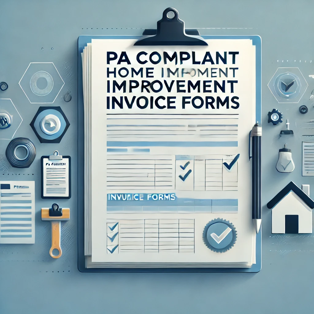 Detailed explanation of PA compliant home improvement invoice forms for contractors in Pennsylvania.