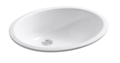 Kohler Deering oval bathroom sink drain stopper size and details